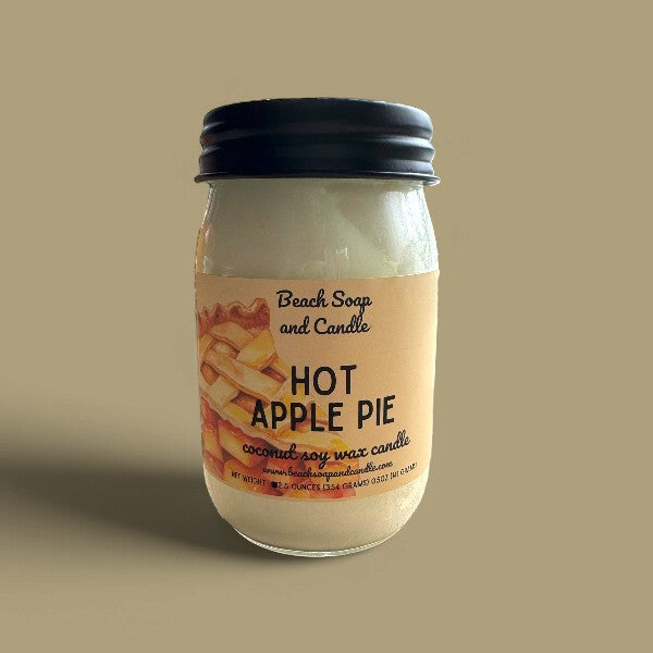 Hot Apple Pie  - Coconut Soy Wax Mason Jar Candle