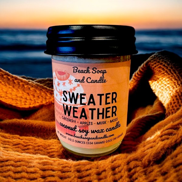 Sweater Weather - Coconut Soy Wax Mason Jar Candle