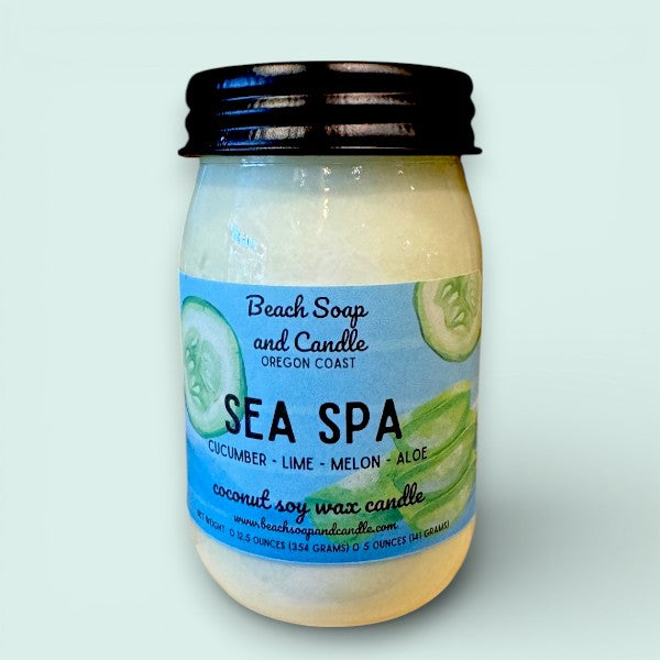 Sea Spa, Coconut Soy Wax Mason Jar Candle