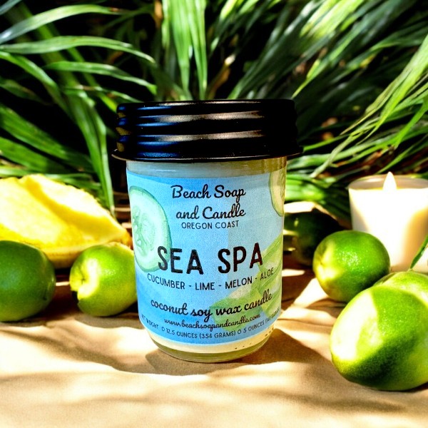 Sea Spa, Coconut Soy Wax Mason Jar Candle