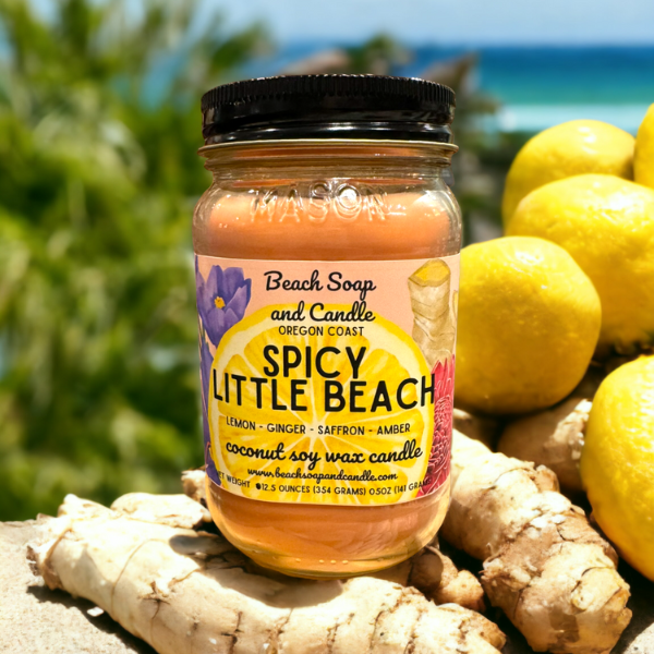 Spicy Little Beach - Coconut Soy Wax Mason Jar Candle