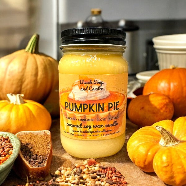 Pumpkin Pie, Coconut Soy Mason Jar Candle