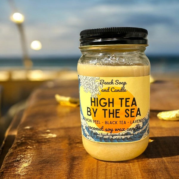 High Tea By The Sea, Coconut Soy Wax Mason Jar Candle