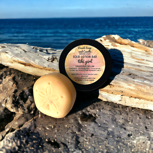 Sand Dollar Solid Lotion Bar with Oregon Beeswax - pick your scent