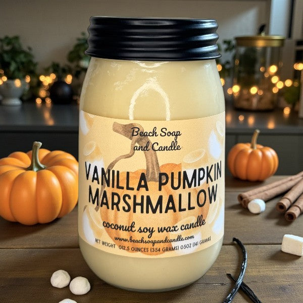 Vanilla Pumpkin Marshmallow | Coconut Soy Wax Candle