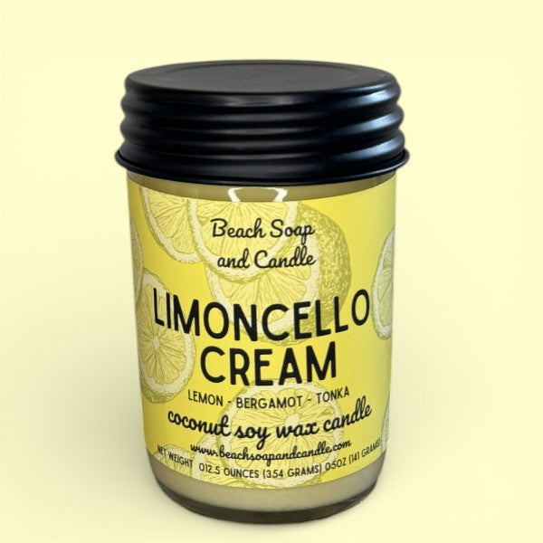 Limoncello Cream Coconut Soy Mason Jar Candle