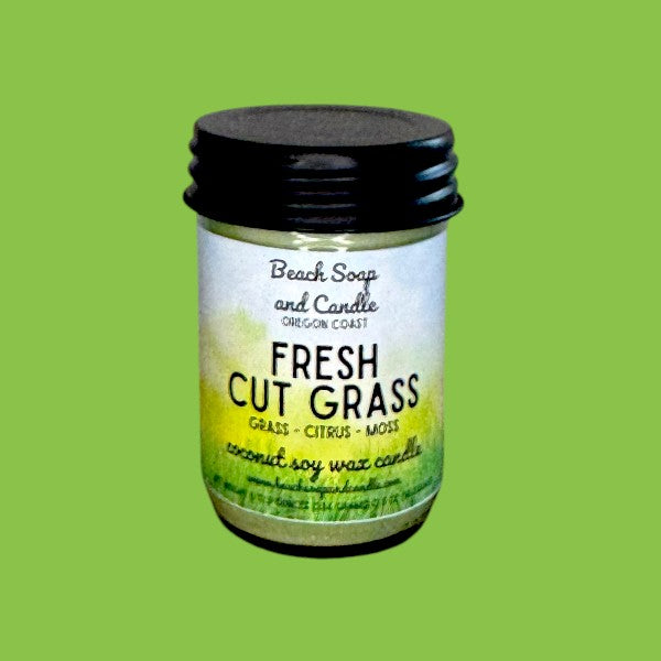 Fresh Cut Grass - Coconut Soy Wax Mason Jar Candle